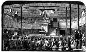 Cappella a bordo della nave prigione Warrior a Woolwich, Londra, 1848