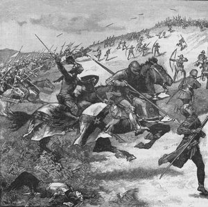 Carica degli scozzesi alla Battaglia di Homildon Hill, Northumberland, 1402, 1905