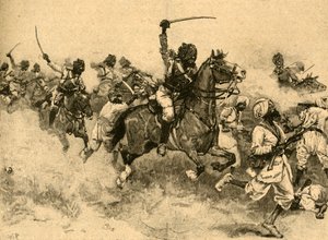 Carica della cavalleria alla battaglia di Miani Meeanee, Sindh, India da Unbekannt