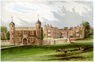 Charlecote Park, Warwickshire, casa della famiglia Lucy, c1880 da Unbekannt