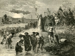 Carlo Magno Fa Battezzare i Sassoni nel Weser, 782 d.C. da Unbekannt