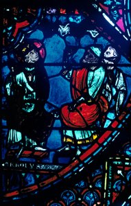 Carlo Magno guarda la Via Lattea, vetrata, Cattedrale di Chartres, Francia, c1225 da Unbekannt