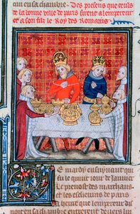 Carlo IV riceve doni, 1375-1379 da Unbekannt