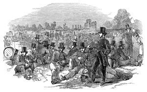 Agitazione Chartista, la forza di polizia su Bonners Fields, 1848, 1900 da Unbekannt