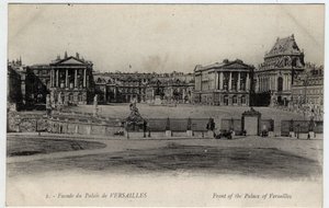Castello di Versailles: vista della facciata - Cartolina fine XIX-inizio XX secolo da Unbekannt