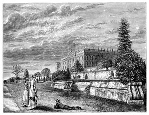 Chatsworth House da sud-ovest, 1900 da Unbekannt