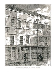Casa di Chatterton in Brooke Street, 1878 da Unbekannt