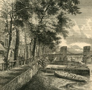 Cheyne Walk e Cadogan Pier, c1876