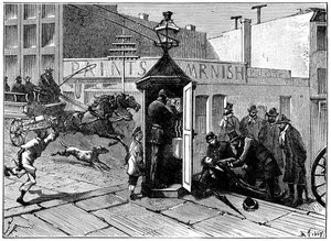 Cabina telefonica della polizia di Chicago, 1886 da Unbekannt