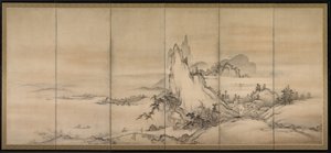 Paesaggio cinese, 1500s da Unbekannt