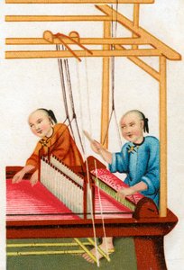 Tessitura della seta cinese, XX secolo da Unbekannt
