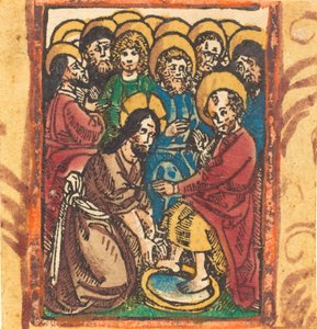 Cristo Lava i Piedi degli Apostoli, c. 1490-1500 da Unbekannt