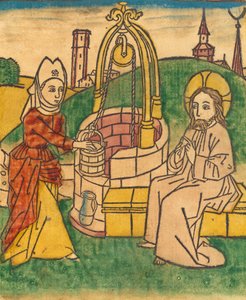 Cristo e la donna di Samaria, probabilmente 1485 da Unbekannt