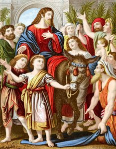 Cristo che entra a Gerusalemme su un asino, c1860 da Unbekannt