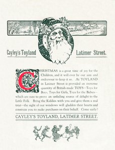 Pubblicità di Natale per Cayleys Toyland da Unbekannt