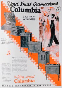 Pubblicità natalizia per i grammofoni Columbia, 1929 da Unbekannt