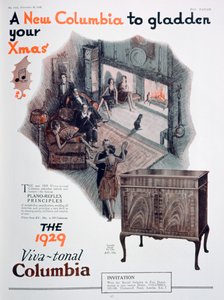 Pubblicità natalizia per grammofoni Columbia, 1928 da Unbekannt