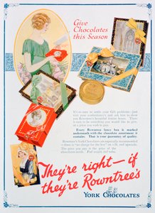 Pubblicità natalizia per i cioccolati Rowntrees York, 1924 da Unbekannt