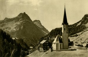 Chiesa a Schröcken, Bregenzerwald, Austria, c1935 da Unbekannt