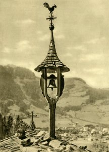 Campanile e banderuola, Kitzbühel, Tirolo, Austria da Unbekannt