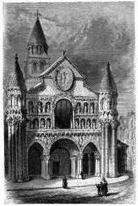 Chiesa di Notre Dame de la Grande, Poitiers, Francia, XII secolo, 1870 da Unbekannt