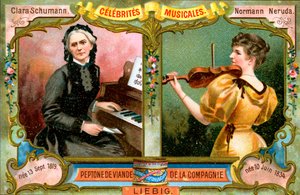 Clara Schumann e Wilma Norman-Neruda, c1900 da Unbekannt