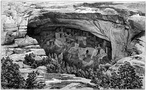 Cliff Palace nel Canyon di Cliff Palace, sud-ovest del Colorado, USA, 1901 da Unbekannt