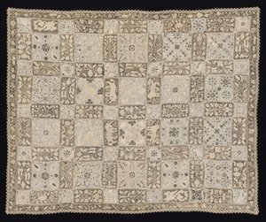 Tessuto con unicorni, draghi, altri animali e motivi floreali, 1800s da Unbekannt