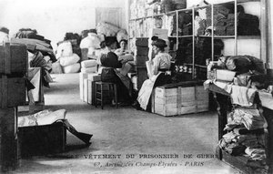 Abbigliamento per prigionieri di guerra, Champs-Élysées, Parigi, Prima Guerra Mondiale, 1914-1918 da Unbekannt
