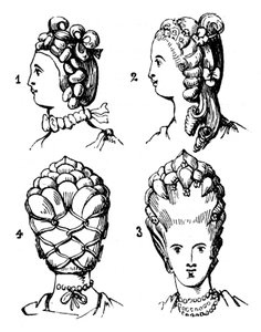 Acconciature, fine XVIII secolo da Unbekannt
