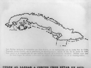 Colombo quando Cortes arrivò a Cuba, XV secolo, anni 1920