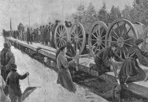 Truppe coloniali per il Sudafrica, 1900: Artiglieria canadese in partenza da Ottawa, 1901