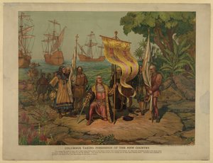 Colombo prende possesso del nuovo paese, 1893 da Unbekannt