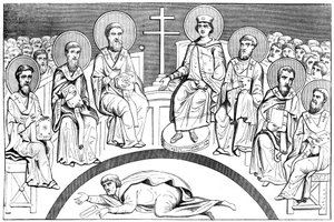 Commemorazione del secondo concilio di Nicea, IX-X secolo, 1849 da Unbekannt