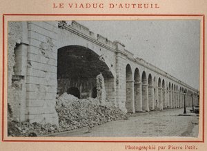 Comune di Parigi (1871): vista del viadotto di Auteuil a Parigi nel maggio 1871. Fotografia di Pierre Pepetit