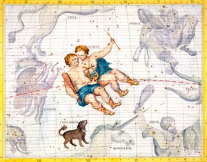 Costellazioni dei Gemelli e del Cane Minore da Unbekannt
