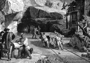 Costruzione del tunnel del San Gottardo sotto le Alpi, 1880