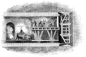 Costruzione del Tunnel del Tamigi, Londra, 1825-1843 da Unbekannt