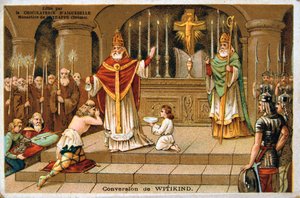 Conversione di Witikind, 785 d.C., XIX secolo da Unbekannt