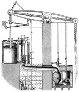 Motore di pompaggio Cornish o a singola azione, 1866 da Unbekannt