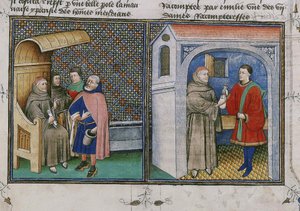 Corruzione (miniatura dal libro Decameron di Giovanni Boccaccio) da Unbekannt