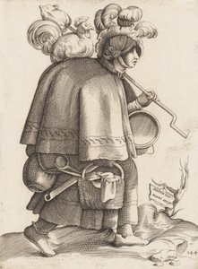 Tavola di costume: moglie di un guerriero dalla Germania, ca. 1558-70 da Unbekannt