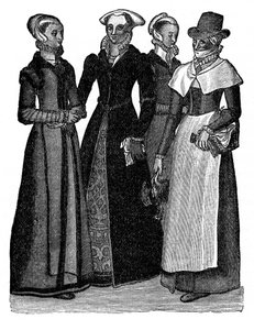 Costumi di donne di città e di campagna, XVI secolo, 1910 da Unbekannt