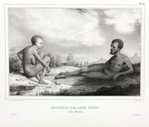 Coppia di aborigeni della Tasmania (Australia) da Unbekannt
