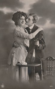 Coppia con mandolino, c1910 da Unbekannt