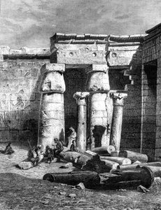 Corte con resti di una Chiesa Cristiana, Medinet-Habou, 1881 da Unbekannt