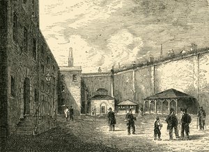 Cortile nella prigione della Flotta, c1872 da Unbekannt