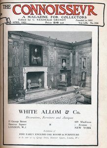 Copertina di The Connoisseur, aprile 1921