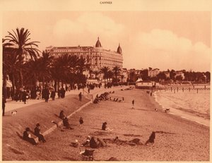 Passeggiata Croisette - Spiaggia e Casinò, Cannes, 1930 da Unbekannt