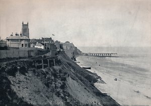 Cromer - Mostrando la chiesa sulle scogliere, 1895 da Unbekannt